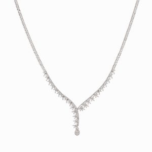 Tiesh Timeless Necklace with Diamonds in 18kt White Gold