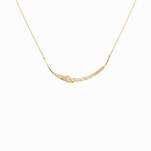 Tiesh Designer Diamond-Studded Necklace in 22kt gold