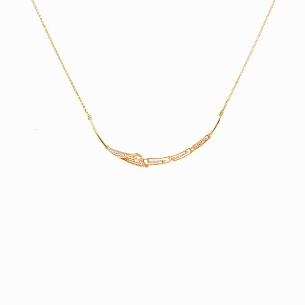 Tiesh Designer Diamond-Studded Necklace in 22kt gold