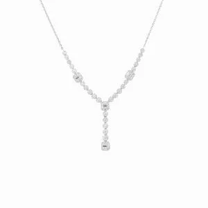 Tiesh Immaculate Necklace with Diamonds in 18kt White Gold