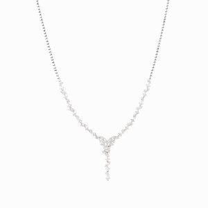 Tiesh Scintillating Necklace with Diamonds 18kt White Gold