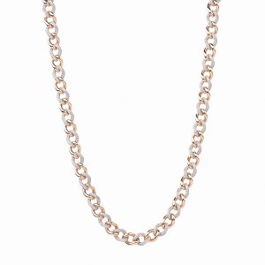Tiesh Brilliant Necklace with Diamonds in 18kt Rose Gold