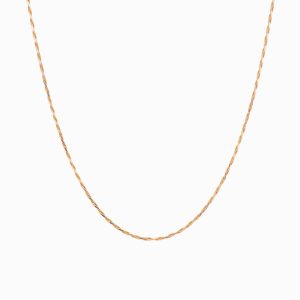 Tiesh Delicate 22kt Two-Colour Gold Chain for Moments That Matter