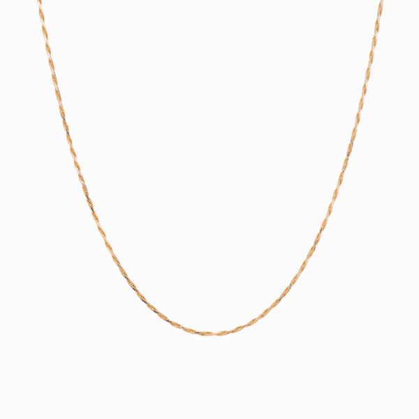 Tiesh Delicate 22kt Two-Colour Gold Chain for Moments That Matter