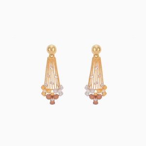 Tiesh Designer 22kt Gold Filigree Earrings