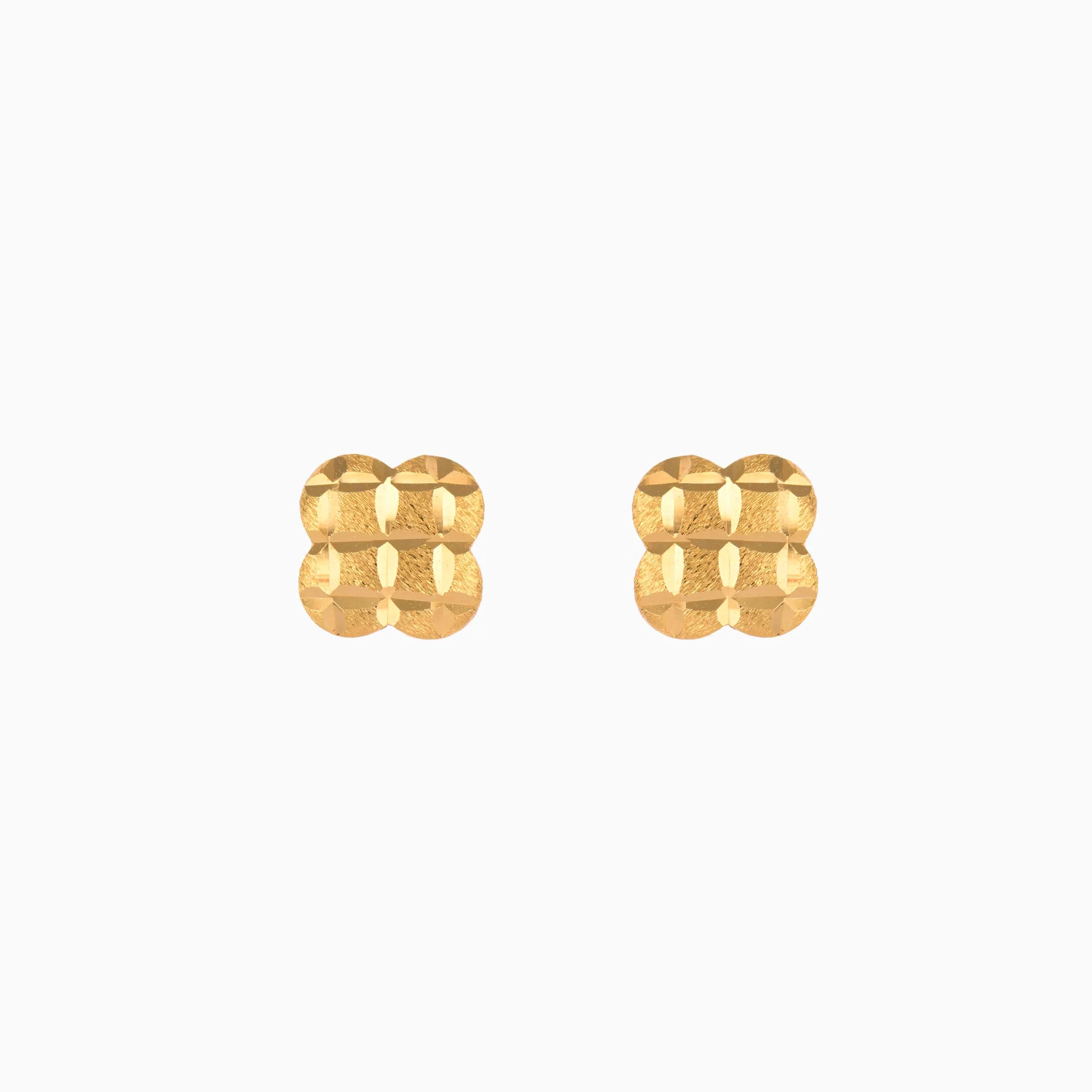 Tiesh 4-Leaf Clover Inspired 22kt Gold Earrings
