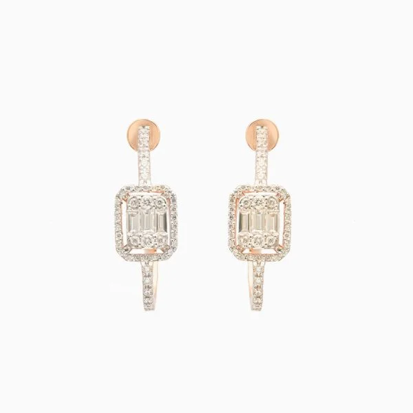 18kt Rose Gold Earrings with Diamonds