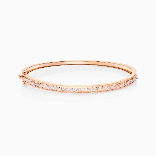 18kt White Gold Bangle with Diamonds