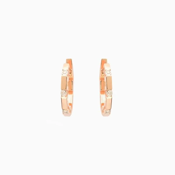 18kt Rose Gold Earrings with Diamonds