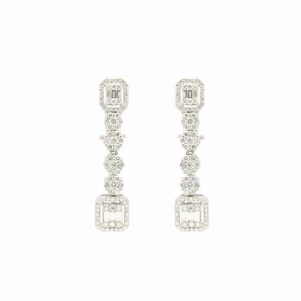 18kt White Gold Earrings with Diamonds