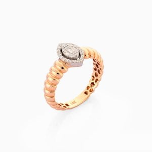 18kt Rose Gold Ring with Diamonds