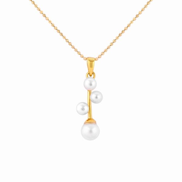 22k gold pearl cluster pendant