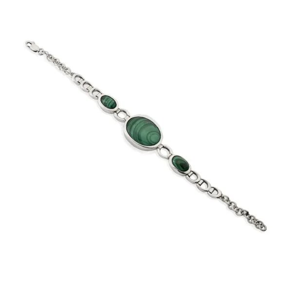 silver-malachite-chain-link-bracelet