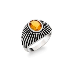 black-rhodium-silver-citrine-ring