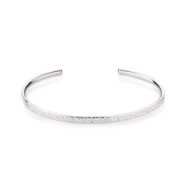 white-gold-plated-silver-textured-cuff-bangle