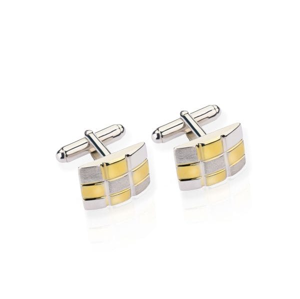 silver-gold-tone-geometric-cufflinks