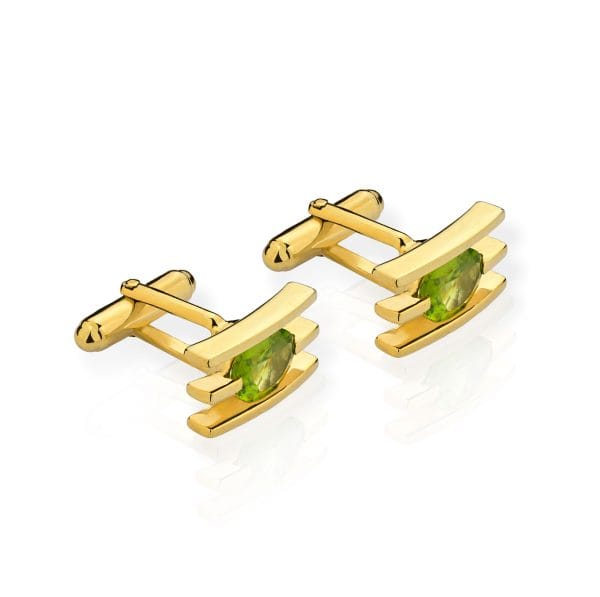 silver-yellow-gold-plated-peridot-cufflinks