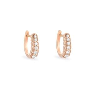 14KT Rose Gold Diamond Earrings