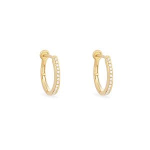 14KT Yellow Gold Diamond Earrings