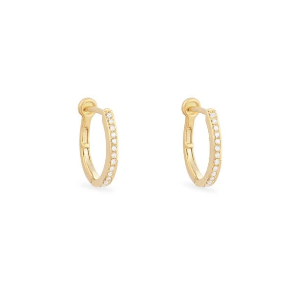 14KT Yellow Gold Diamond Earrings