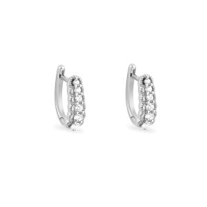 14KT White Gold Diamond Earrings