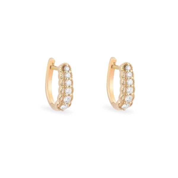 14KT Yellow Gold Diamond Earrings