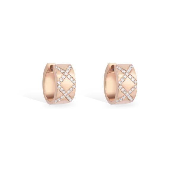 14KT Rose Gold Diamond Earrings