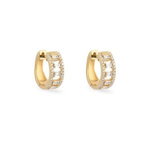 14KT Yellow Gold Diamond Earrings