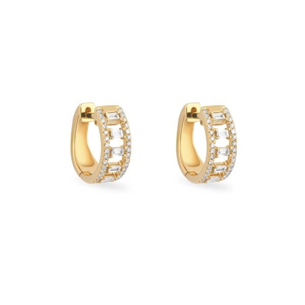 14KT Yellow Gold Diamond Earrings