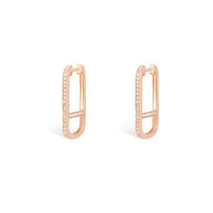 14kt Rose Gold Diamond Earrings