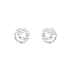 14kt White Gold Diamond Earrings