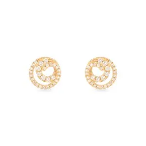 14kt Yellow Gold Diamond Earrings