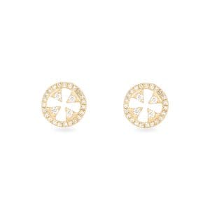 14kt Yellow Gold Diamond Earrings