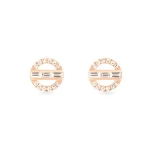 14kt Rose Gold Diamond Earrings