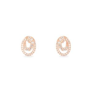 14kt Rose Gold Diamond Earrings
