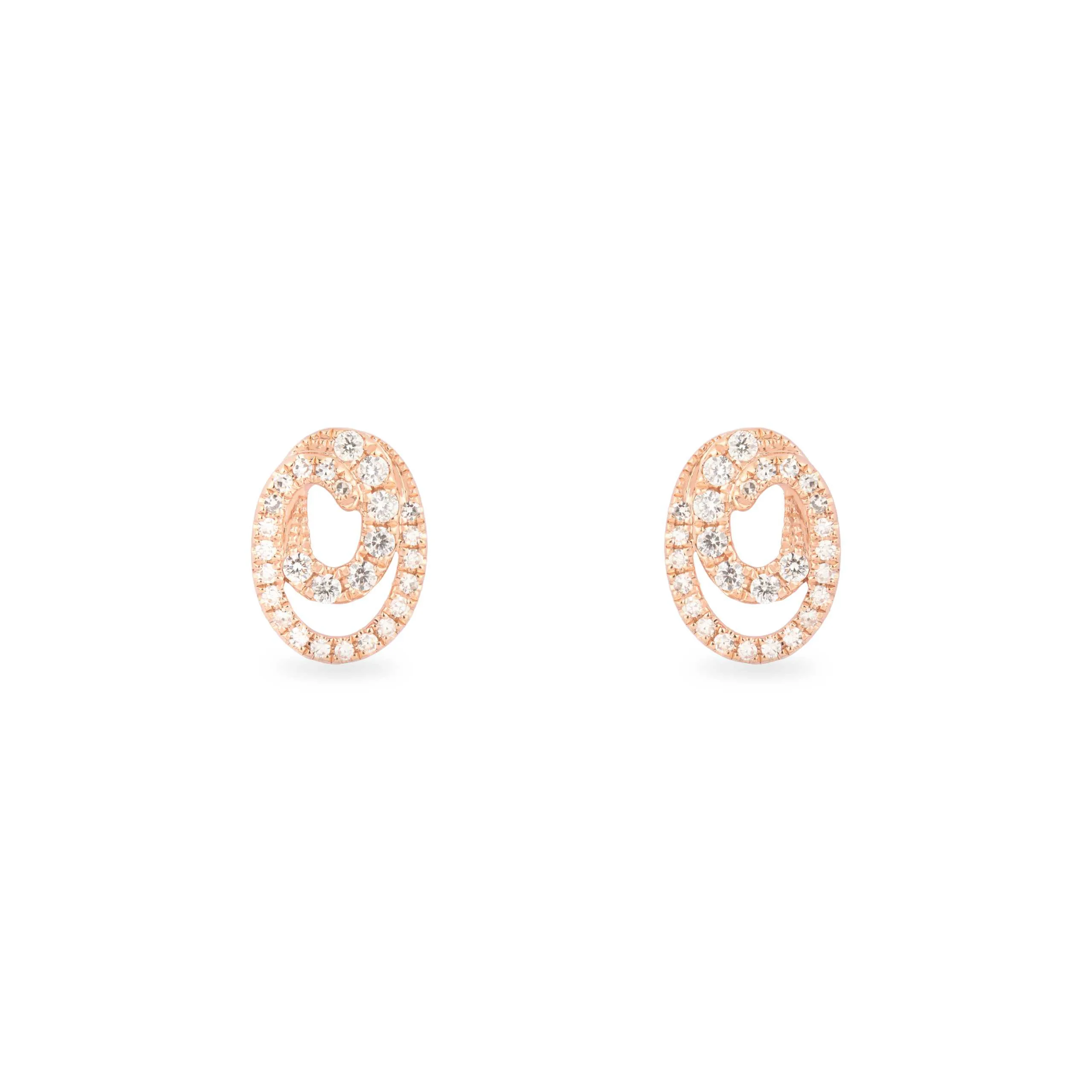 14kt Rose Gold Diamond Earrings