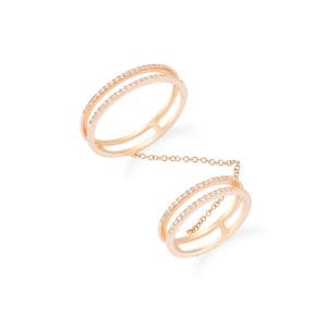 14kt Rose Gold Ring With Diamonds