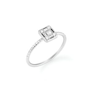 14kt White Gold Ring With Diamonds