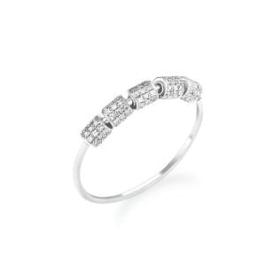 14kt White Gold Ring With Diamonds