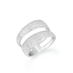 14kt White Gold Ring With Diamonds