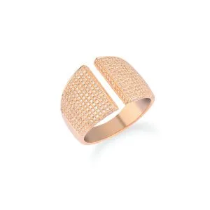 14kt Rose Gold Ring With Diamonds