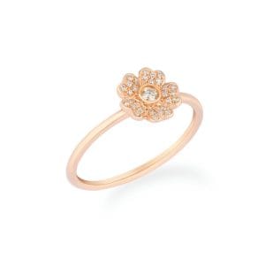 14kt Rose Gold Ring With Diamonds