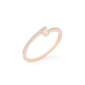 14kt Rose Gold Ring With Diamonds