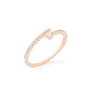 14kt Rose Gold Ring With Diamonds