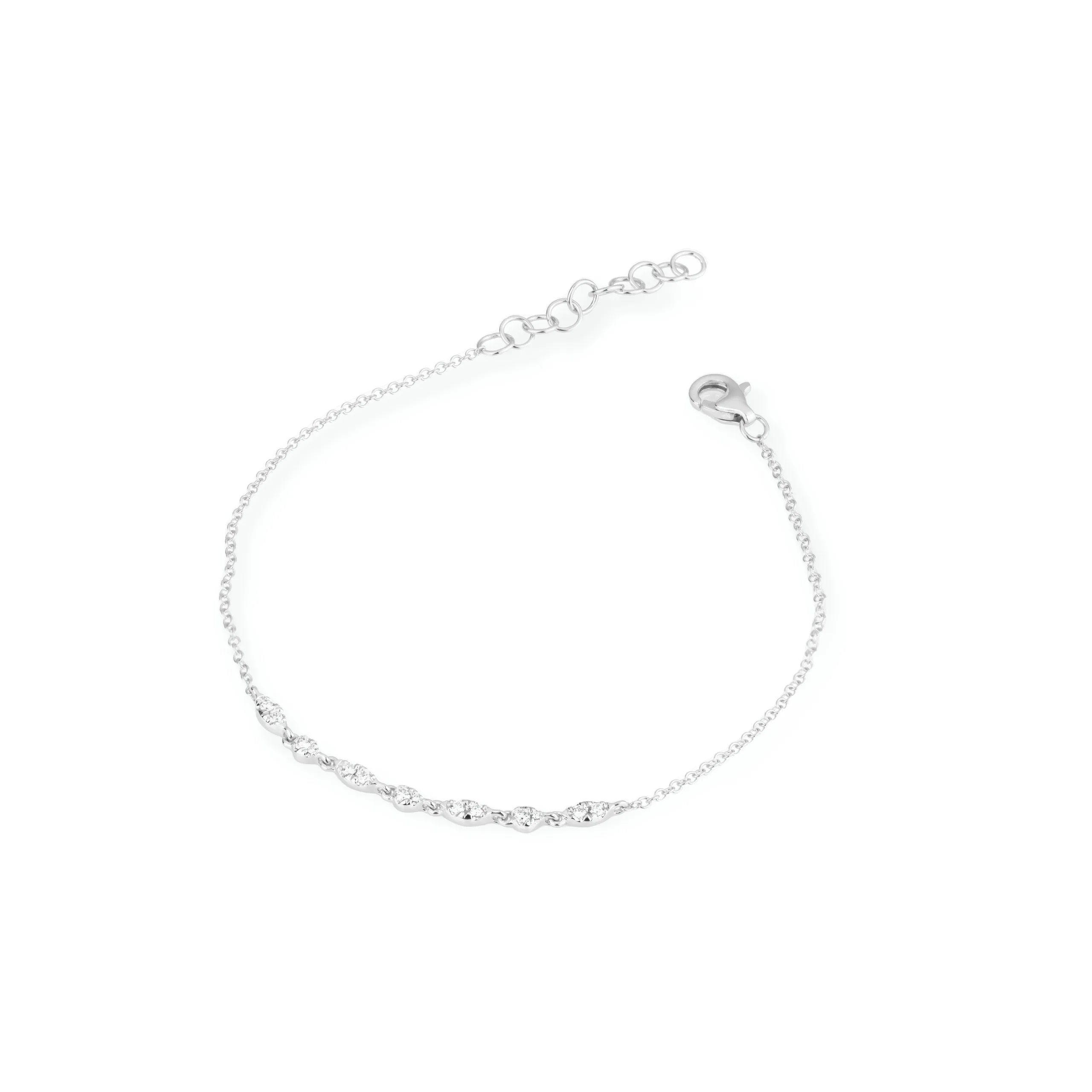 14kt White Gold Bracelet With Diamonds