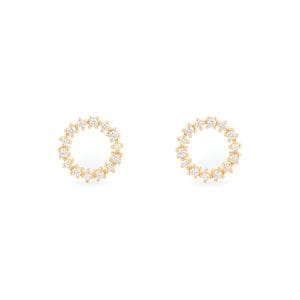 14kt Yellow Gold Earrings With Diamonds