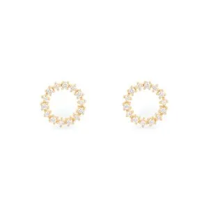 14kt Yellow Gold Earrings With Diamonds