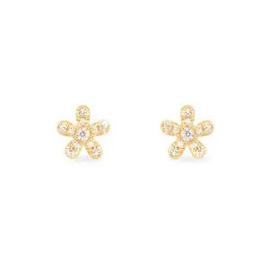 14kt Yellow Gold Earrings With Diamonds