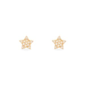 14kt Yellow Gold Earrings With Diamonds