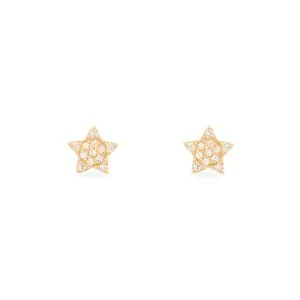 14kt Yellow Gold Earrings With Diamonds
